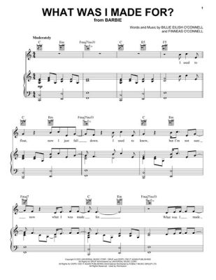 what was i made for piano sheet music? exploring the art of composition and its role in modern society.